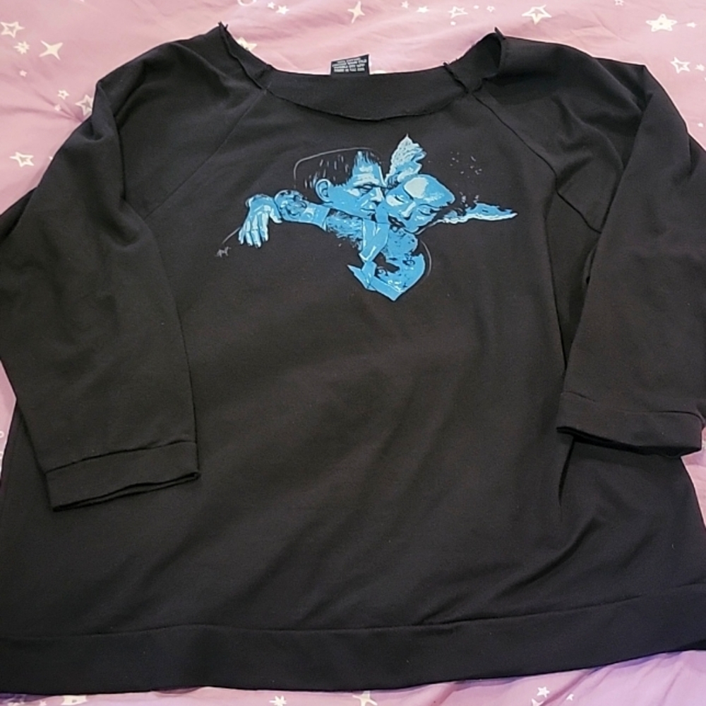 Too Fast Black and Blue Women's Top